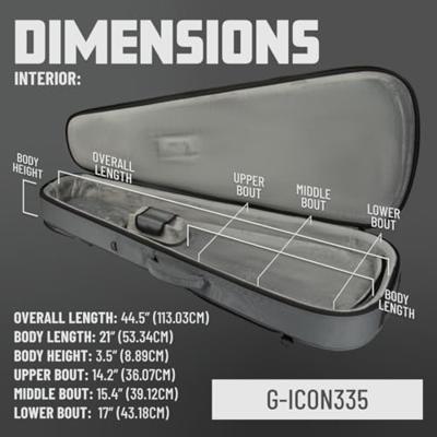 Gator Cases G-ICON335-GRN Icon serie softcase voor gitaar type 335 - groen - thumbnail