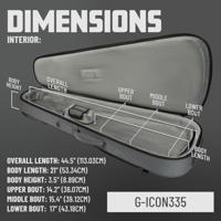 Gator Cases G-ICON335-BLU Icon serie softcase voor gitaar type 335 - blauw - thumbnail
