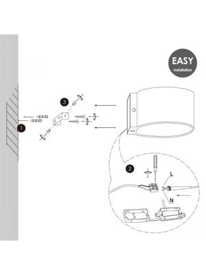 Home sweet home LED wandlamp Lounge Ø 13,4 cm - wit
