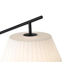 QAZQA Design buiten vloerlamp zwart met witte kap IP44 - Robbert - thumbnail