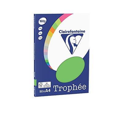 Grasgroen A4 papier 160 gram 50 vel Clairefontaine Trophée