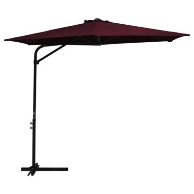 VidaXL Parasol met stalen paal 300 cm bordeauxrood