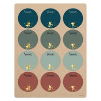 Folat BV Cadeau naamstickers sint en piet, 12st. - thumbnail