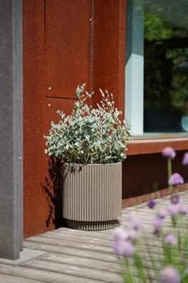 Capi nature groove nl cilinder vaas 44x46 cm beige