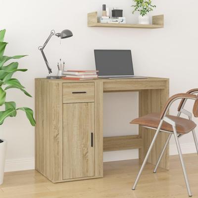 Bureau 100x49x75 cm bewerkt hout sonoma eikenkleurig Bureau 100x49x75 cm bewerkt hout sonoma eikenkleurig