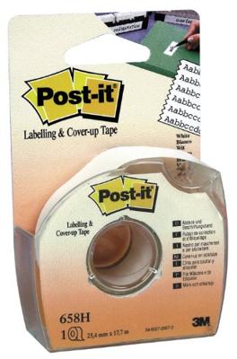 Post-it correctietape 25 mm met afroller, op blister
