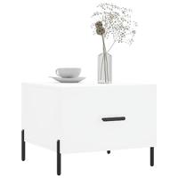 Salontafels 2 st 50x50x40 cm bewerkt hout wit - thumbnail