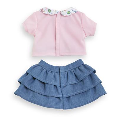 Corolle rok met ruches en t-shirt voor babypop, 30cm.