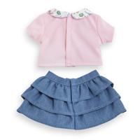 Corolle rok met ruches en t-shirt voor babypop, 30cm. - thumbnail