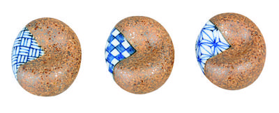 Eetstokjes Onderzetter Blauw/Wit Keramiek - 5,3 x 1,8cm