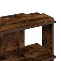 Boekenkast 3-laags 60x30x60 cm bewerkt hout gerookt eikenkleur - thumbnail