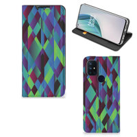 OnePlus Nord N10 5G Stand Case Abstract Green Blue - thumbnail
