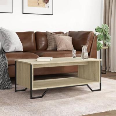 Salontafel 100x51x40 cm bewerkt hout sonoma eikenkleurig