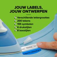Labeltape dymo letratag plastic 12mm wit | 10 stuks - thumbnail