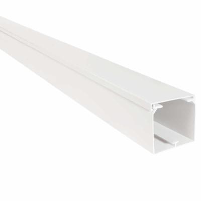 Kabelgoot wit 130x60mm 2 meter RAL 9010 in folie Canalit 955360 prijs per meter