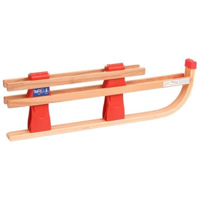 Sneeuwslee met rugleuning inklapbaar 119 cm hout - thumbnail