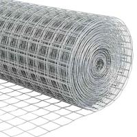 VidaXL Hek met paal zilver 1,2 x 10 m staal - thumbnail