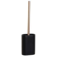 Toiletborstel DKD Home Decor Zwart Gouden Hars 10 x 6 x 40 cm - thumbnail