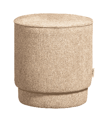 vtwonen Poef 'Pearl' Chenille, 40cm, kleur Naturel