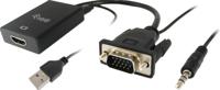 Equip 119038 video kabel adapter 0,2 m VGA (D-Sub) + 3.5mm DVI-D + USB Zwart - thumbnail