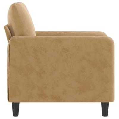 Fauteuil 60 cm fluweel bruin Fauteuil 60 cm fluweel bruin