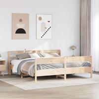 Bedframe zonder matras massief grenenhout 200x200 cm - thumbnail