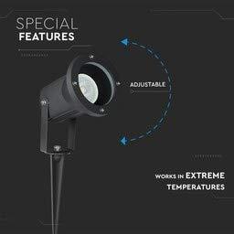 Set van 9 LED prikspots - Dimbaar - Kantelbaar - 6500K daglicht wit - 4 Watt 345 Lumen - IP65 - Waterdicht - Zwart - Tuinspot - tuinverlichting - padverlichting