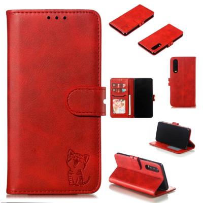 Lederen beschermhoes voor Huawei P30 (rood)
