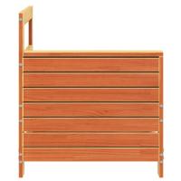 Tuinbank met armleuning 69x62x70,5 cm grenenhout wasbruin - thumbnail