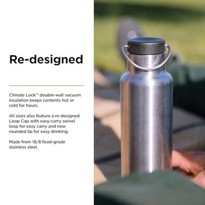 Klean Kanteen Thermosfles classic rvs met ringdop 592 ml