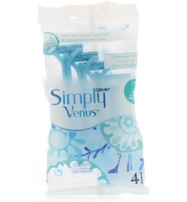 Gillette Simply Venus 2 Wegwerpscheermesjes 4st Gillette Simply Venus 2 Wegwerpscheermesjes 4st