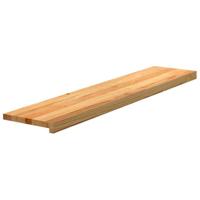 Traptreden 2 st 120x30x2 cm massief eikenhout lichtbruin - thumbnail