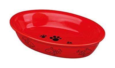 TRIXIE VOERBAK / WATERBAK OVAAL POOT- / VISMOTIEF KERAMIEK ASSORTI 15X10 CM 200 ML 4 ST TRIXIE VOERBAK / WATERBAK OVAAL POOT- / VISMOTIEF KERAMIEK ASSORTI 15X10 CM 200 ML 4 ST