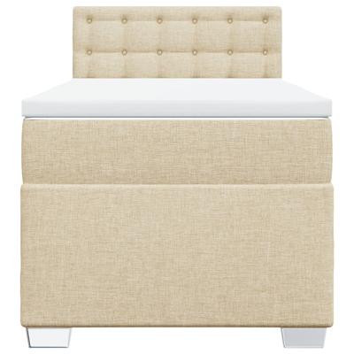 Boxspring met matras stof crèmekleurig 120x200 cm