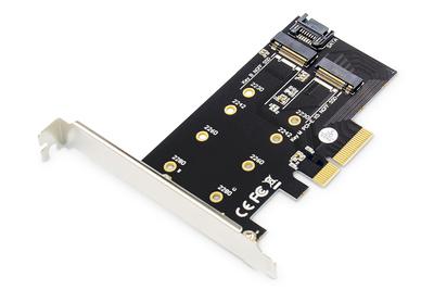 Digitus DS-33170 2 + 1 poorten M.2-controller PCIe Geschikt voor: 2230, 2242, 2260, 2280 Incl. Low-Profile slotplaat