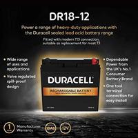 Duracell Originele DR18-12 Valve gereguleerde loodbatterij - 12V | 18Ah - Vervangt GP12170 | FG21803 | LC-XD1217PG | NP17-12 | NP18-12 | Y17-12 - thumbnail