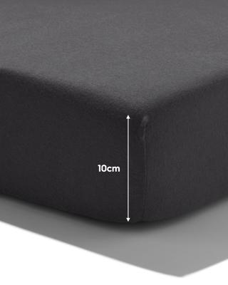 HEMA Topper hoeslaken 90x220cm zacht katoen donkergrijs (donkergrijs)