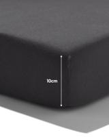 HEMA Topper hoeslaken 90x220cm zacht katoen donkergrijs (donkergrijs) - thumbnail