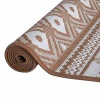 VidaXL Buitenkleed omkeerbaar 80x150 cm bruin en wit - thumbnail
