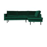 WOOOD Rodeo hoekbank rechts velvet Bosgroen - thumbnail