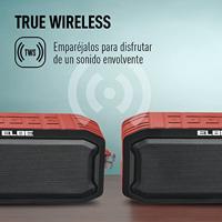 Draagbaar luidsprekersysteem ELBE ALTR15TWS 5W Rood Bluetooth luidspreker - thumbnail