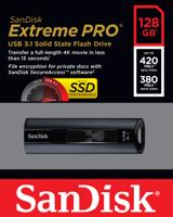SanDisk Cruzer Extreme PRO® USB-stick 128 GB Zwart SDCZ880-128G-G46 USB-A 3.2 Gen 2 - thumbnail