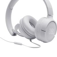 JBL Tune500 - On-ear koptelefoon met bekabeling - Lichtgewicht en opvouwbaar - Comfortabele oordopjes - Met handsfree bediening - Ingebouwde microfoon - Wit - thumbnail