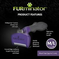 FURminator Undercoat DeShedding Tool kat kort haar M-L - thumbnail
