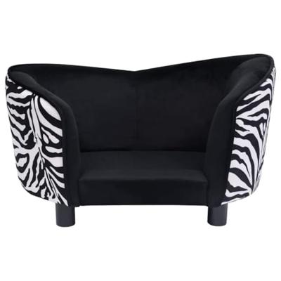 VidaXL Hondenbank 68x38x38 cm pluche zwart