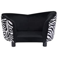 VidaXL Hondenbank 68x38x38 cm pluche zwart - thumbnail