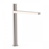 Wastafelmengkraan Tres Project 1-Knop Uitloop Recht 28.4 cm Rond RVS - thumbnail