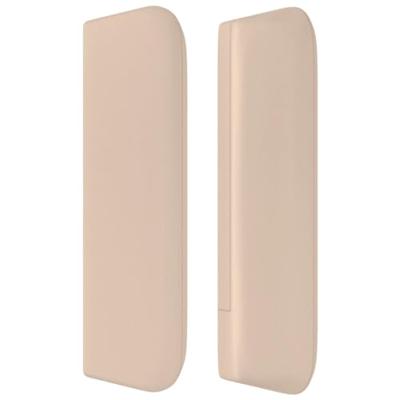 Hoofdbord met randen 163x16x78/88 cm kunstleer cappuccinokleur