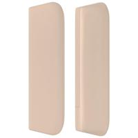 Hoofdbord met randen 163x16x78/88 cm kunstleer cappuccinokleur - thumbnail