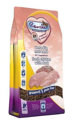 Renske Senior Graanvrij Super Premium vers bereid kip met eend kattenvoer 1,5 kg